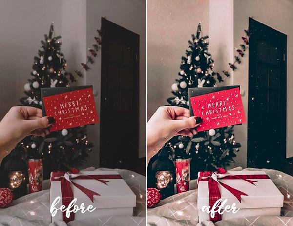 12 MOBILE LIGHTROOM PRESETS XMAS