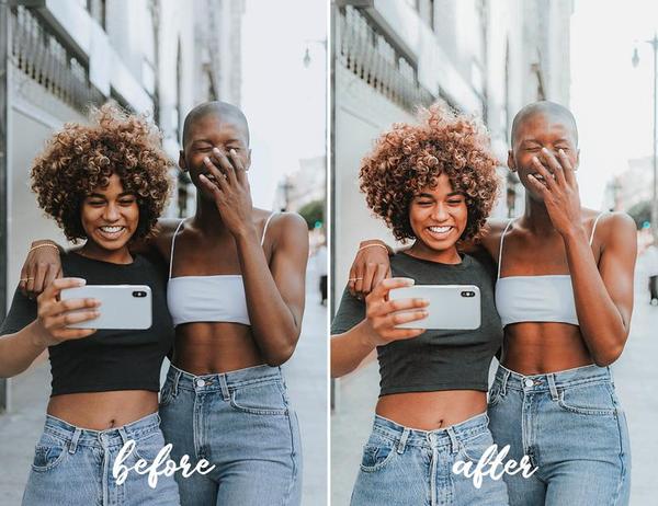 12 MOBILE LIGHTROOM PRESETS SELFIE