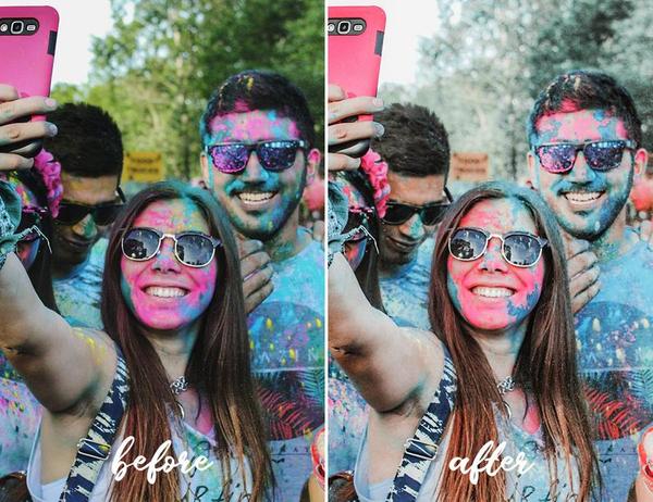 12 MOBILE LIGHTROOM PRESETS SELFIE