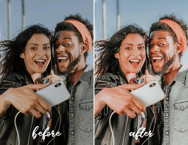 12 MOBILE LIGHTROOM PRESETS SELFIE