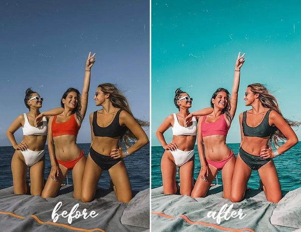 12 MOBILE LIGHTROOM PRESETS AQUA
