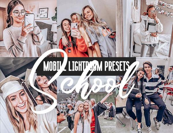 12 MOBILE LIGHTROOM PRESETS SCHOOL