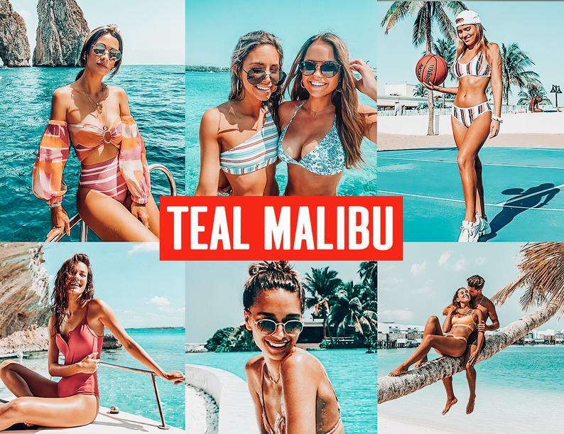 10 TEAL MALIBU MOBILE LIGHTROOM PRESETS