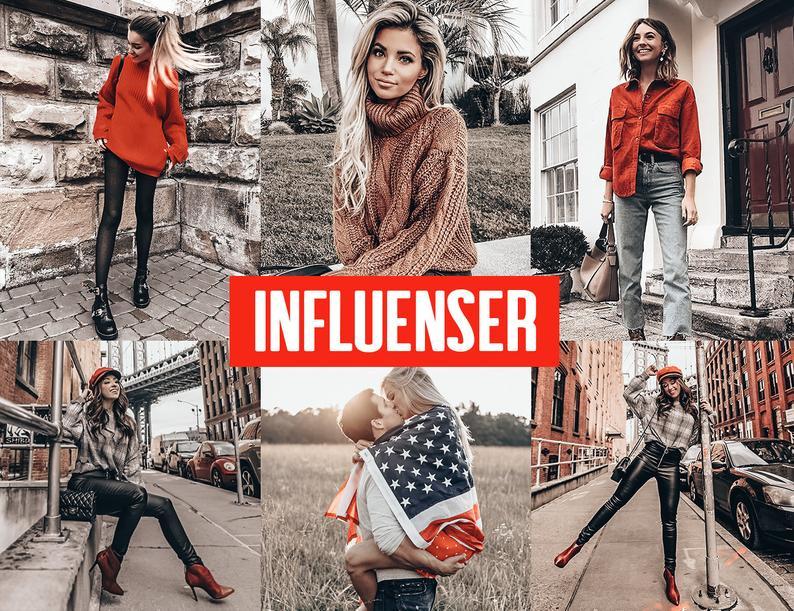 10 INFLUENSER MOBILE LIGHTROOM PRESETS